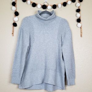 Vince Camuto Mock Neck Knit Sweater Gray